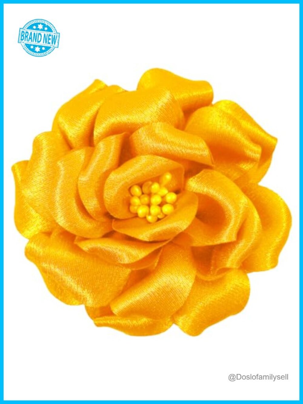 Camellia Flower Brooch Pin Hair Clip Fabric Women's Accessory